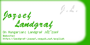 jozsef landgraf business card